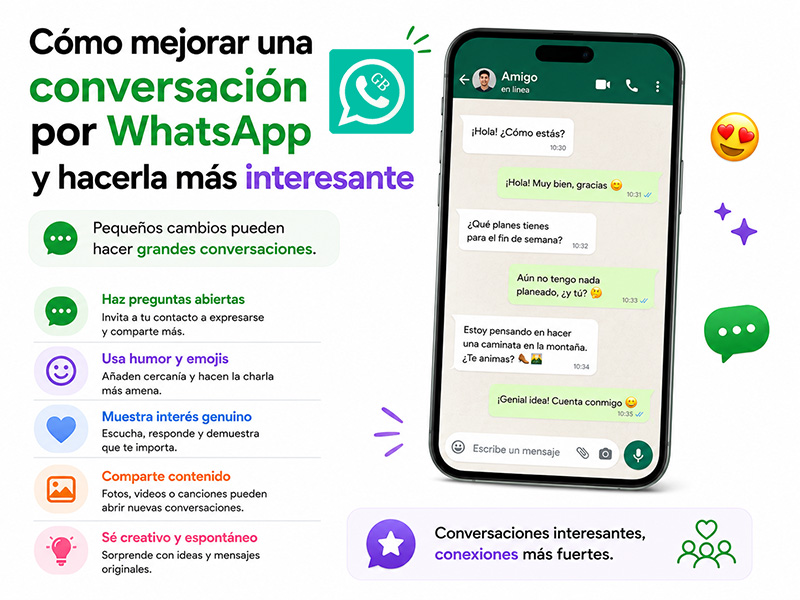 Cómo mejorar una conversación por WhatsApp y hacerla más interesante